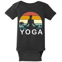 Yoga In Paradise Sunset Retro Vibes Baby Bodysuit