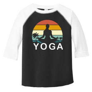 Yoga In Paradise Sunset Retro Vibes Toddler Fine Jersey T-Shirt