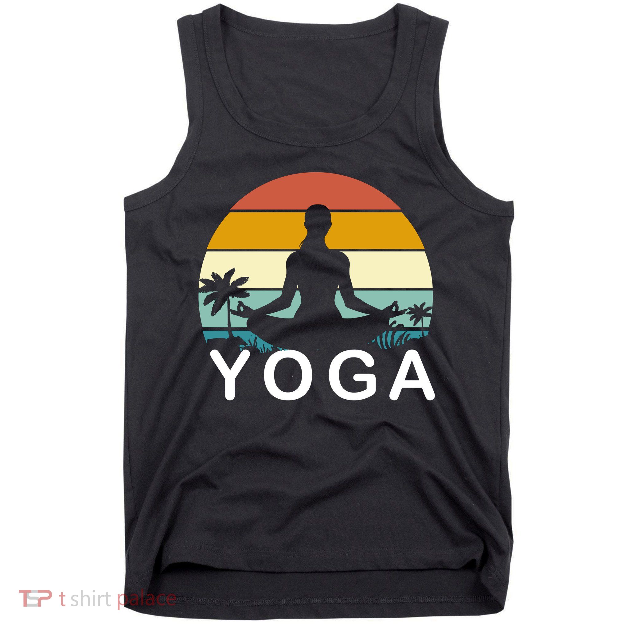 Yoga In Paradise Sunset Retro Vibes Tank Top