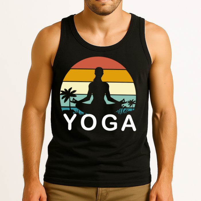 Yoga In Paradise Sunset Retro Vibes Tank Top