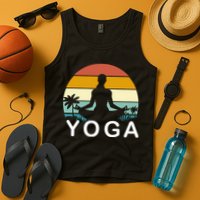 Yoga In Paradise Sunset Retro Vibes Tank Top