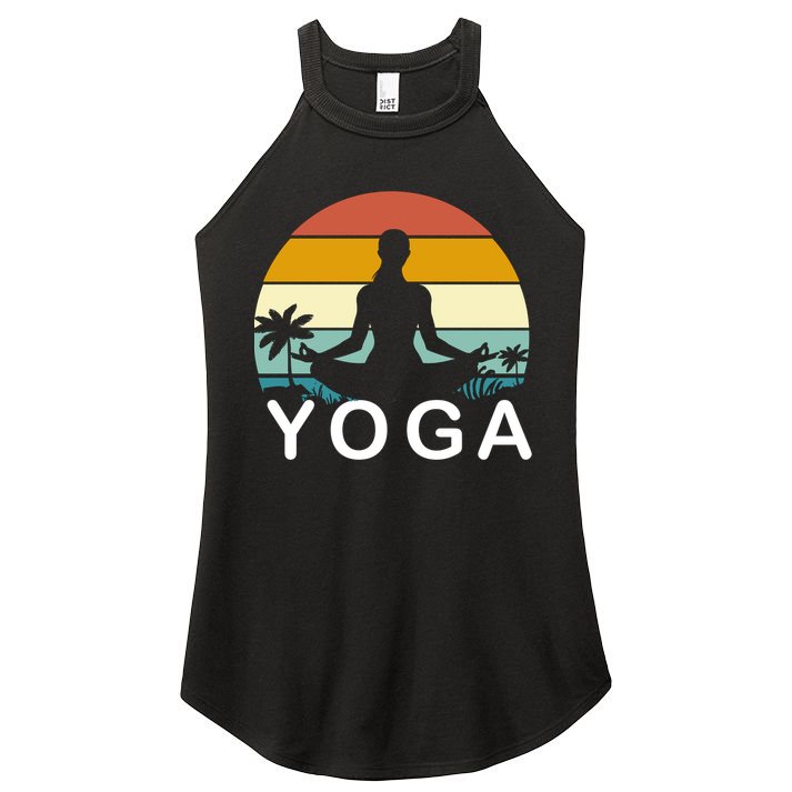 Yoga In Paradise Sunset Retro Vibes Women's Perfect Tri Rocker Tank
