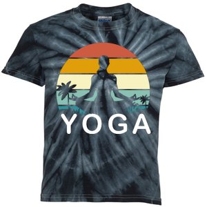 Yoga In Paradise Sunset Retro Vibes Kids Tie-Dye T-Shirt