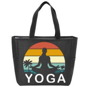 Yoga In Paradise Sunset Retro Vibes Zip Tote Bag