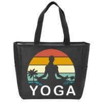 Yoga In Paradise Sunset Retro Vibes Zip Tote Bag