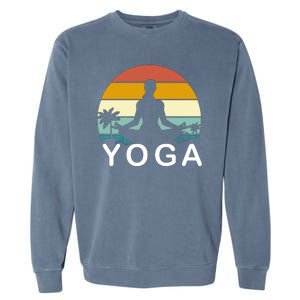 Yoga In Paradise Sunset Retro Vibes Garment-Dyed Sweatshirt