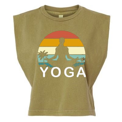 Yoga In Paradise Sunset Retro Vibes Garment-Dyed Women's Muscle Tee