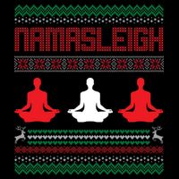 Yoga Namasleigh Ugly Christmas Sweater Flatbill Hat