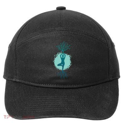 Yoga Woman Tree 7-Panel Snapback Hat