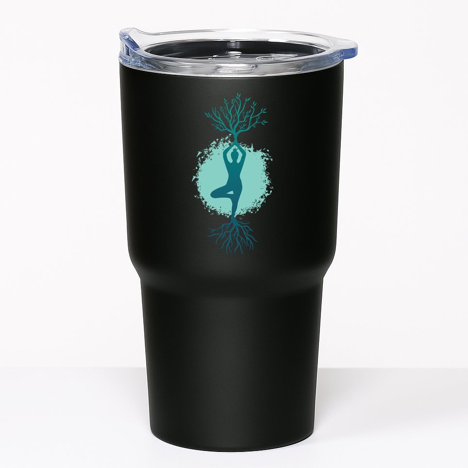 Yoga Woman Tree Tumbler