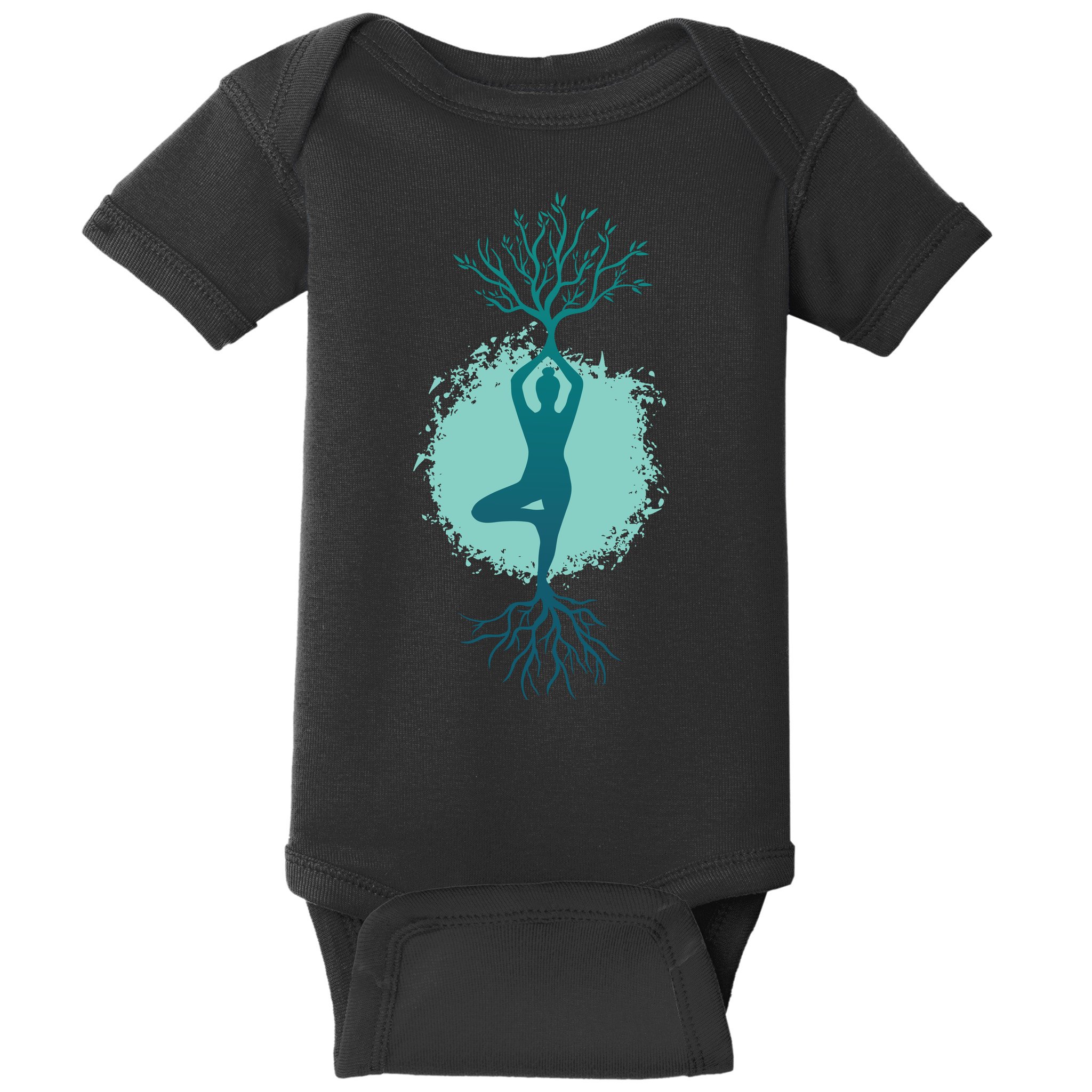 Yoga Woman Tree Baby Bodysuit