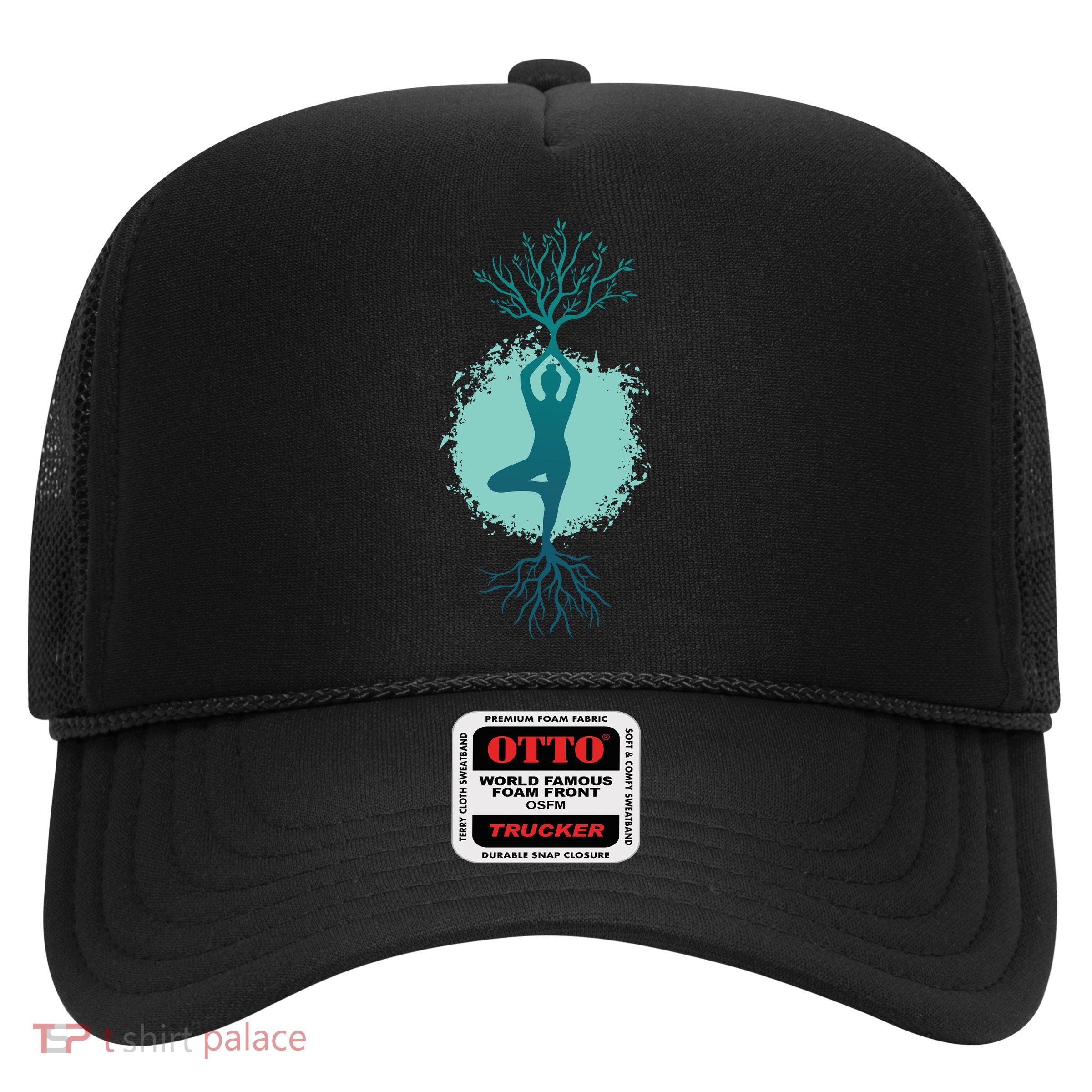Yoga Woman Tree Trucker Hat