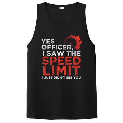 Yes Officer I Saw The Speed Limit Car Funny Enthusiast Gift PosiCharge Competitor Tank