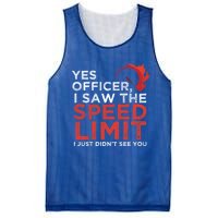 Yes Officer I Saw The Speed Limit Car Funny Enthusiast Gift Mesh Reversible Basketball Jersey Tank