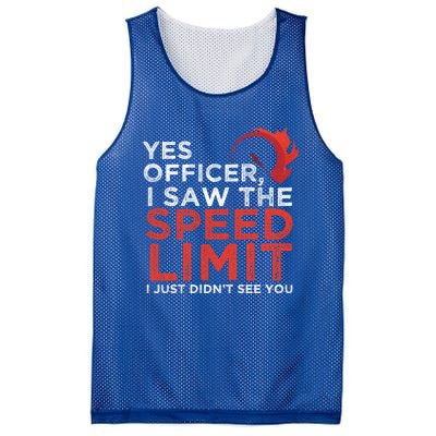 Yes Officer I Saw The Speed Limit Car Funny Enthusiast Gift Mesh Reversible Basketball Jersey Tank