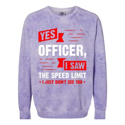 Yes Officer I Saw Colorblast Crewneck Sweatshirt