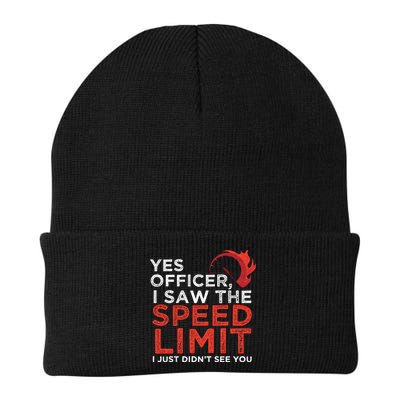 Yes Officer I Saw The Speed Limit Car Funny Enthusiast Gift Cute Gift Beanie