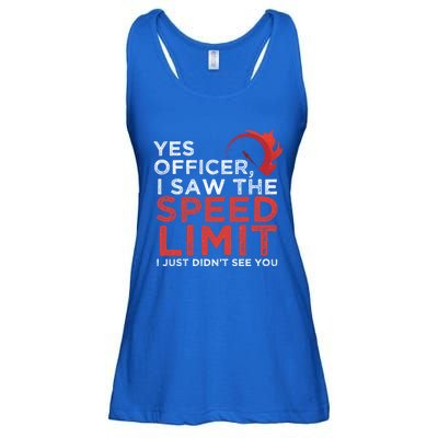 Yes Officer I Saw The Speed Limit Car Funny Enthusiast Gift Ladies Essential Flowy Tank