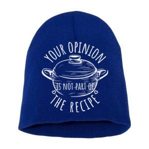 Your Opinion Is Not Part Of The Recipe Wasnt In The Recipe Gift Short Acrylic Beanie