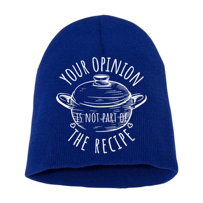 Your Opinion Is Not Part Of The Recipe Wasnt In The Recipe Gift Short Acrylic Beanie