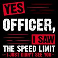 Yes Officer I Saw The Speed Limit I Just Didn't See You Short Acrylic Beanie