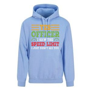 Yes Officer I Saw The Speed Limit For Car Enthusiasts Great Gift Unisex Surf Hoodie