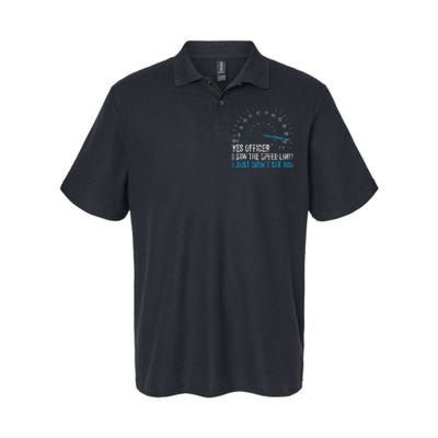 Yes Officer I Saw The Speed Limit Car Racing Sayings Softstyle Adult Sport Polo