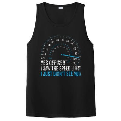 Yes Officer I Saw The Speed Limit Car Racing Sayings PosiCharge Competitor Tank