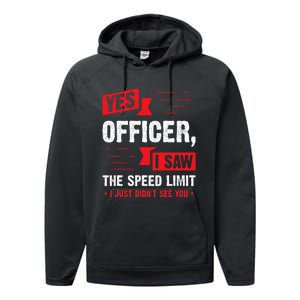 Yes Officer I Saw The Speed Limit Car Enthusiast Performance Fleece Hoodie