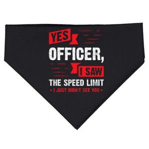 Yes Officer I Saw The Speed Limit Car Enthusiast USA-Made Doggie Bandana