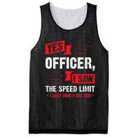 Yes Officer I Saw The Speed Limit Car Enthusiast Mesh Reversible Basketball Jersey Tank