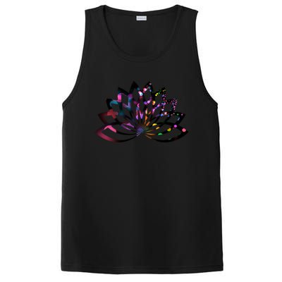 Yoga Outfit Lotus Flower Colorful Lights Meditation New Age Gift PosiCharge Competitor Tank