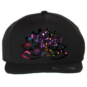 Yoga Outfit Lotus Flower Colorful Lights Meditation New Age Gift Wool Snapback Cap