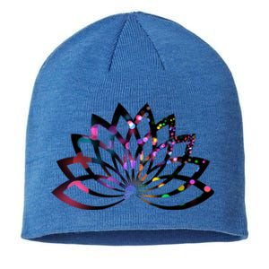 Yoga Outfit Lotus Flower Colorful Lights Meditation New Age Gift Sustainable Beanie