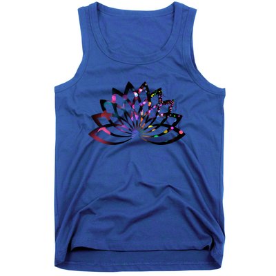 Yoga Outfit Lotus Flower Colorful Lights Meditation New Age Gift Tank Top