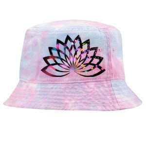 Yoga Outfit Lotus Flower Colorful Lights Meditation New Age Gift Tie-Dyed Bucket Hat