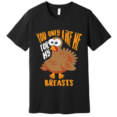 You Only Like Me For My Breasts Thanksgiving Cute Gift Premium T-Shirt
