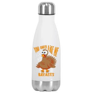 You Only Like Me For My Breasts Thanksgiving Cute Gift Stainless Steel Insulated Water Bottle