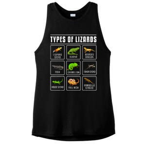 Ypes Of Lizards Lizard Reptiles Ladies PosiCharge Tri-Blend Wicking Tank