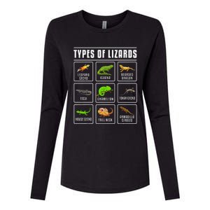 Ypes Of Lizards Lizard Reptiles Womens Cotton Relaxed Long Sleeve T-Shirt