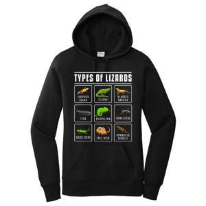 Ypes Of Lizards Lizard Reptiles Women's Pullover Hoodie