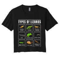 Ypes Of Lizards Lizard Reptiles Women's Crop Top Tee