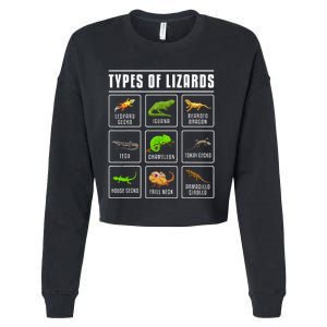 Ypes Of Lizards Lizard Reptiles Cropped Pullover Crew