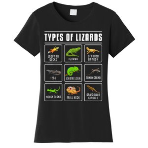 Ypes Of Lizards Lizard Reptiles Women's T-Shirt