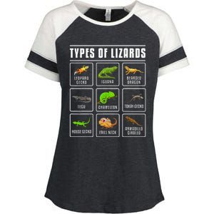 Ypes Of Lizards Lizard Reptiles Enza Ladies Jersey Colorblock Tee