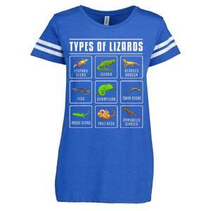 Ypes Of Lizards Lizard Reptiles Enza Ladies Jersey Football T-Shirt