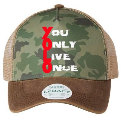 You Only Live Once Motivation Quote Inspiration Legacy Tie Dye Trucker Hat