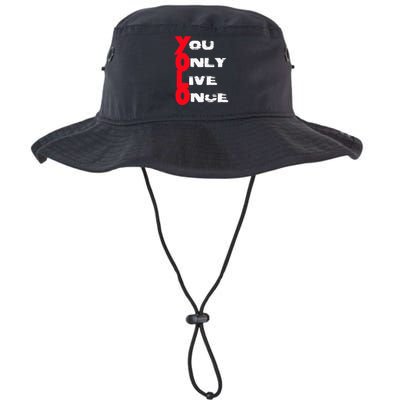 You Only Live Once Motivation Quote Inspiration Legacy Cool Fit Booney Bucket Hat