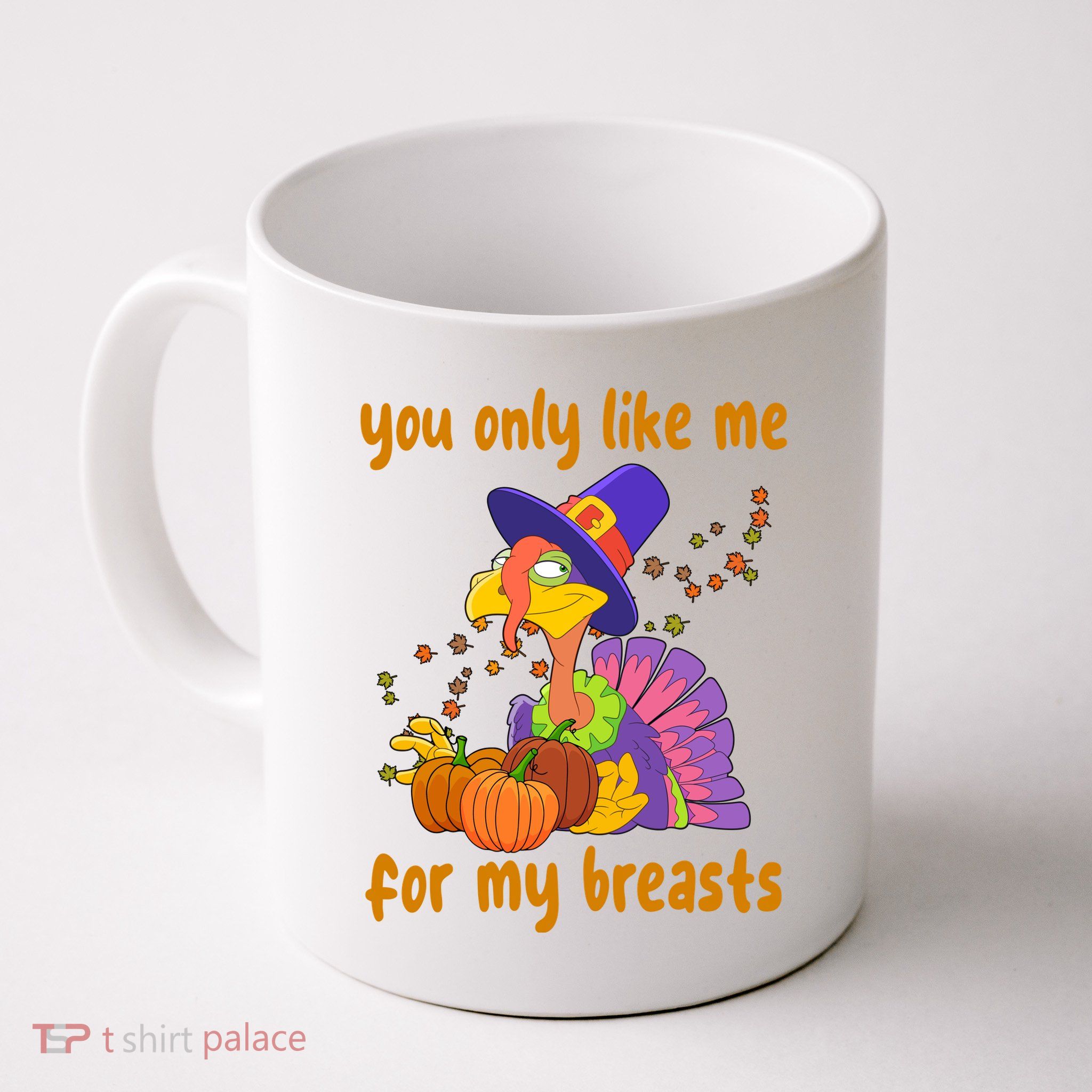 You Only Like Me For My Breasts Funny Thanksgiving Turkey Mug