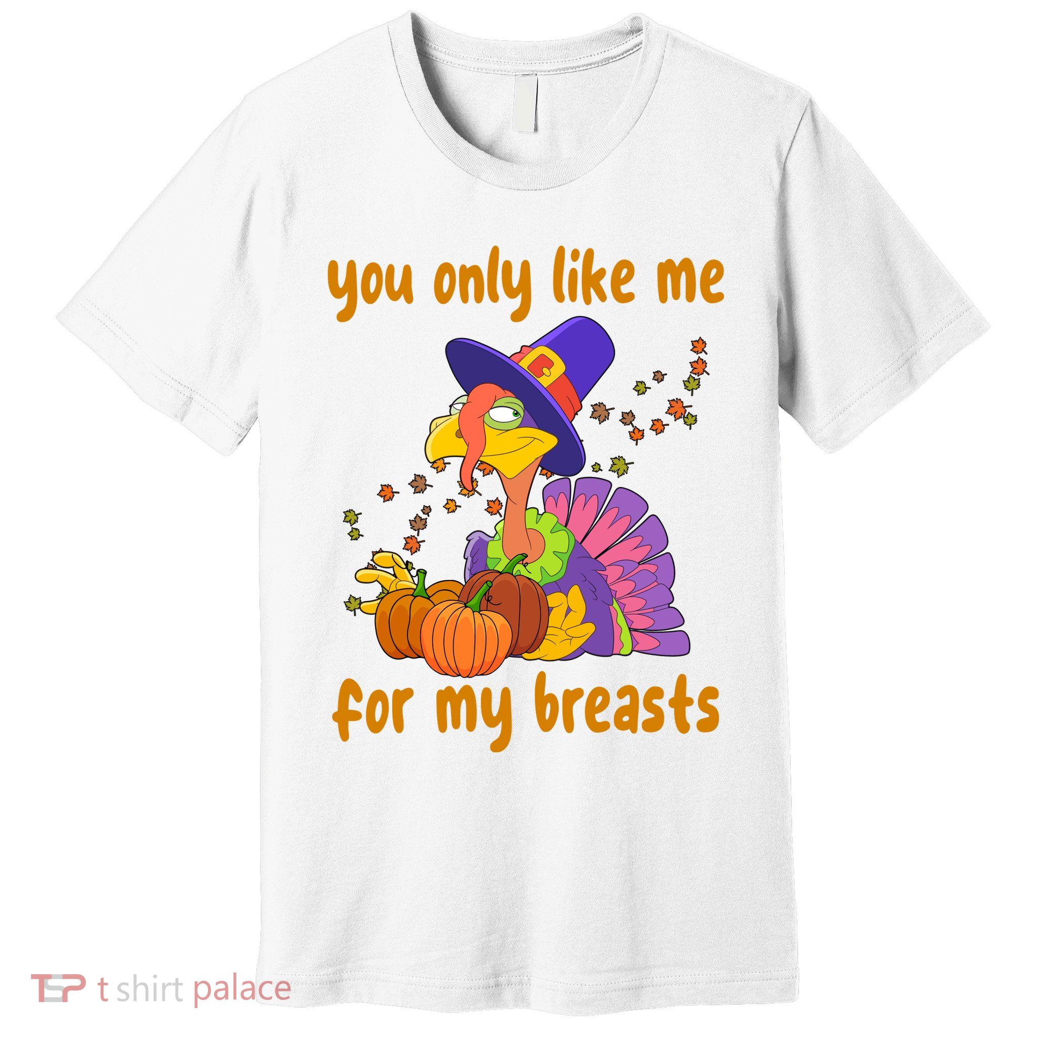 You Only Like Me For My Breasts Funny Thanksgiving Turkey Premium T-Shirt